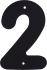 Цифра «2» Larvij большая цвет чёрный