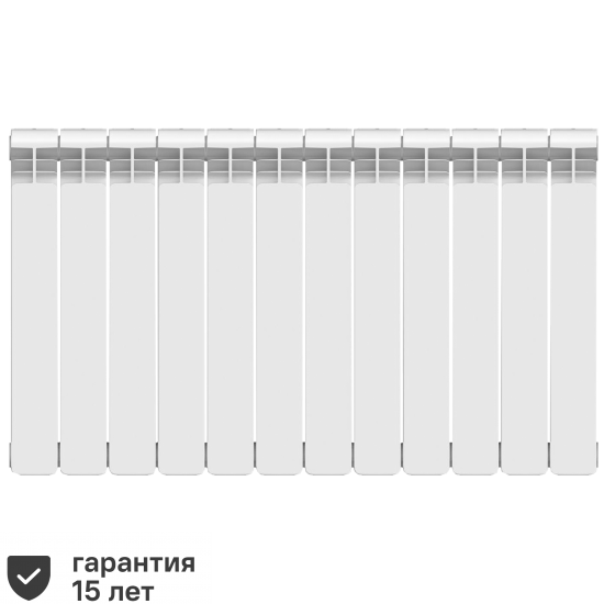 Радиатор секционный Equation Bimetal 500/100 12 секций боковое подключение биметалл белый