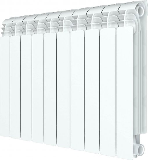 Радиатор секционный Equation Aluminium 500/90 10 секций боковое подключение алюминий белый