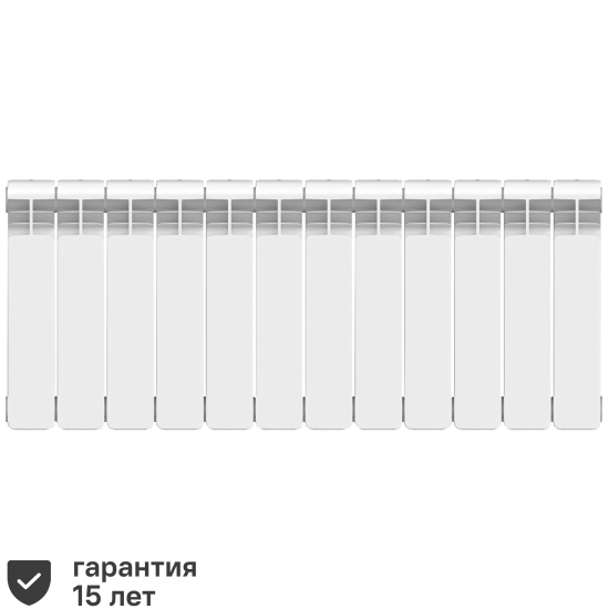 Радиатор секционный Equation Bimetal 350/90 12 секций боковое подключение биметалл белый
