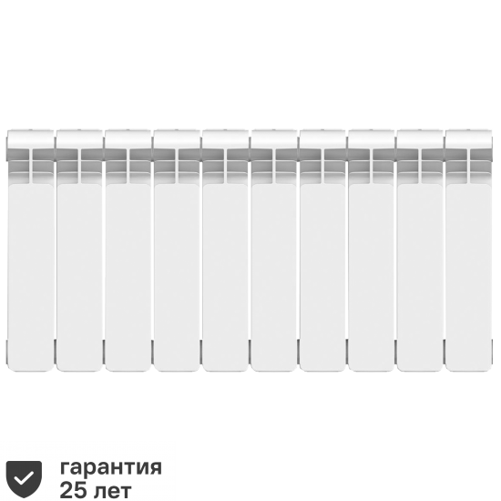 Радиатор секционный Equation Bimetal 350/90 10 секций боковое подключение биметалл белый