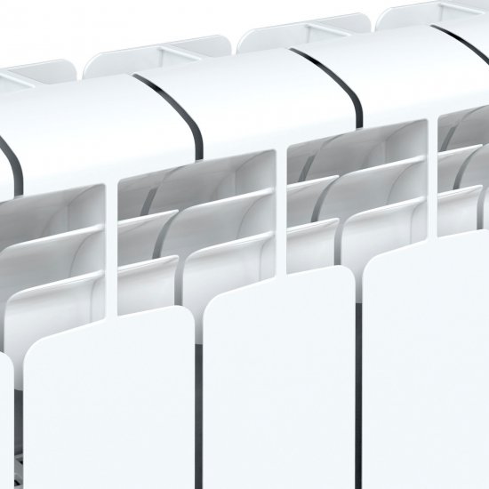 Радиатор секционный Equation Bimetal 350/90 10 секций боковое подключение биметалл белый