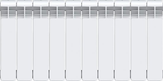 Радиатор секционный Equation Bimetal 350/90 10 секций боковое подключение биметалл белый