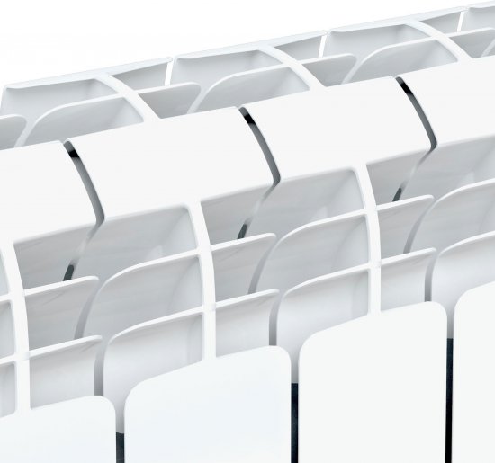 Радиатор секционный Equation Aluminium 350/90 8 секций боковое подключение алюминий белый