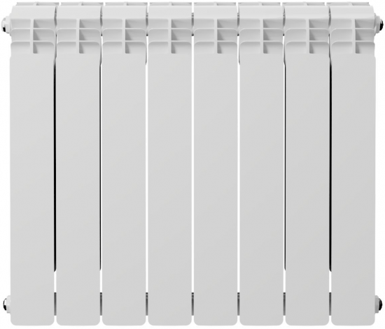 Радиатор секционный Equation Aluminium 500/90 8 секций боковое подключение алюминий белый