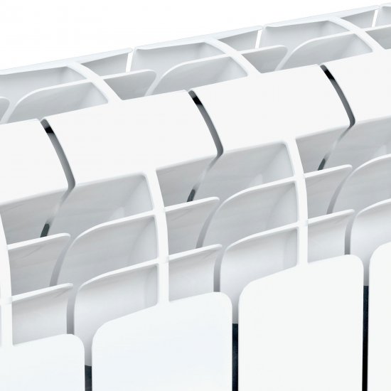 Радиатор секционный Equation Aluminium 350/90 10 секций боковое подключение алюминий белый