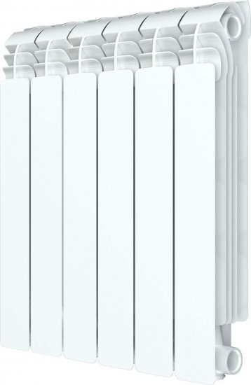 Радиатор секционный Equation Aluminium 500/90 6 секций боковое подключение алюминий белый