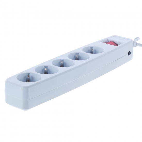 Сетевой фильтр Эра SF 5 розеток с заземлением 3x0.75 мм 3 м 2200 Вт цвет белый