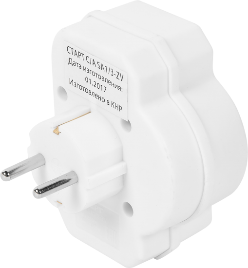 Разветвитель Старт SA1/3-ZV1 3 розетки 16 А цвет белый