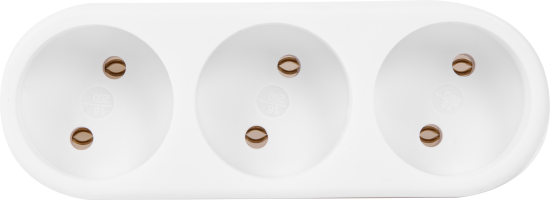 Разветвитель Старт SA1/3-L 3 розетки без заземления 10 А цвет белый