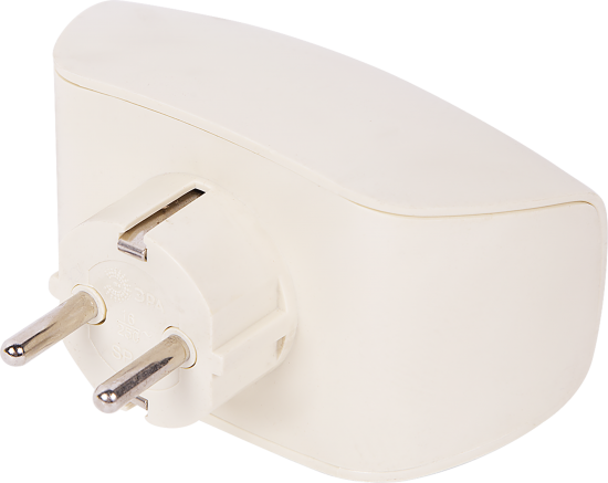 Разветвитель Эра SP-2e-I 2 розетки с заземлением 16 А цвет бежевый