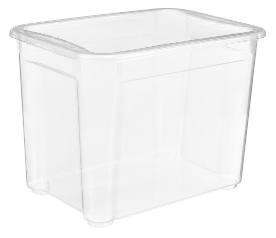 Ящик Кристалл 38.9x28.6x27.5 см 22 л пластик с крышкой цвет прозрачный