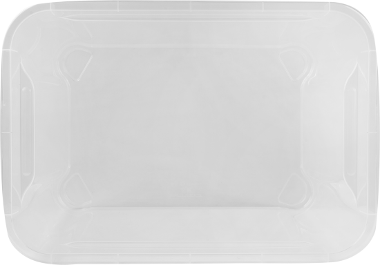 Ящик Кристалл 38.9x28.6x27.5 см 22 л пластик с крышкой цвет прозрачный