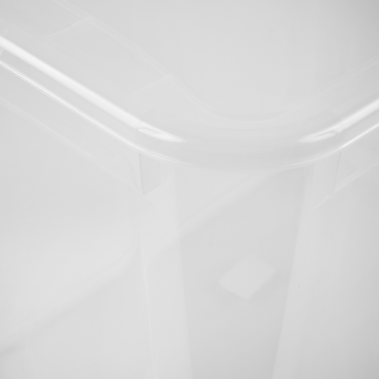 Ящик Кристалл 38.9x28.6x27.5 см 22 л пластик с крышкой цвет прозрачный