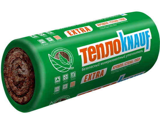 Утеплитель Knauf Insulation ТеплоKnauf Extra Кровля/стена/пол рулон 150 мм 1 шт 1220x4100 мм 5 м²