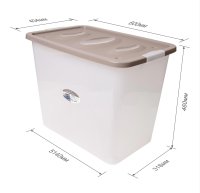 Ящик Астело 60x48x40.4 см пластик с крышкой на колесах цвет прозрачный