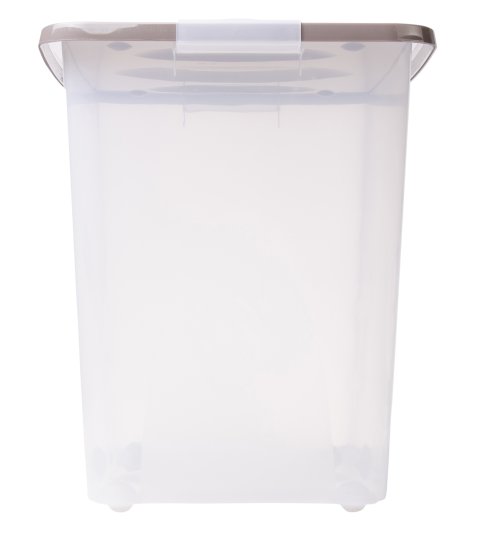 Ящик Астело 60x48x40.4 см пластик с крышкой на колесах цвет прозрачный