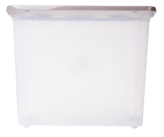 Ящик Астело 60x48x40.4 см пластик с крышкой на колесах цвет прозрачный