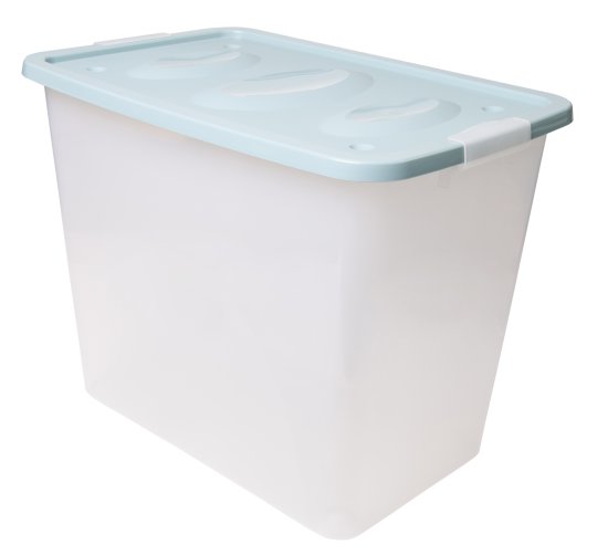 Ящик Астело 60x48x40.4 см пластик с крышкой на колесах цвет прозрачный