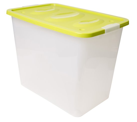 Ящик Астело 60x48x40.4 см пластик с крышкой на колесах цвет прозрачный