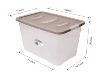 Ящик Астело 60x36x40.4 см пластик с крышкой на колесах цвет прозрачный