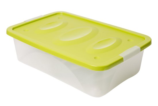 Ящик Астело 60x18x40.4 см пластик с крышкой на колесах цвет прозрачный