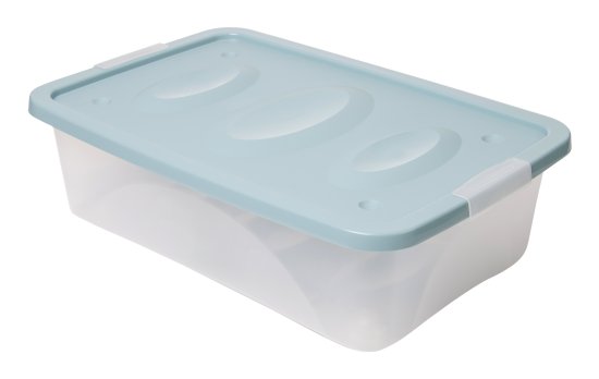 Ящик Астело 60x18x40.4 см пластик с крышкой на колесах цвет прозрачный