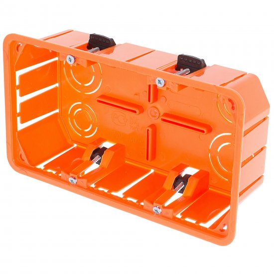 Распределительная коробка скрытая TDM СП 172x96x45 мм 10 вводов IP20 цвет оранжевый