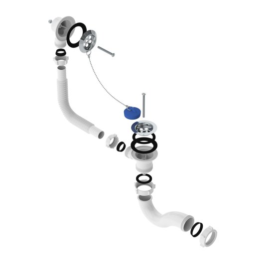 Сифон для ванны Акватер V110PV с выпуском