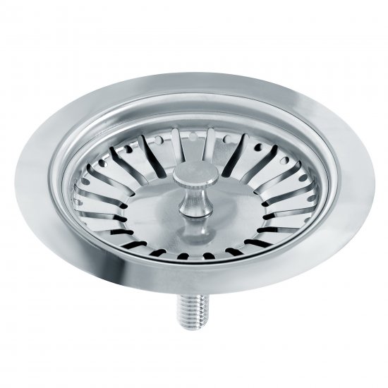 Сифон для мойки Equation d 90 мм с выпуском переливом и отводом для стиральной машины