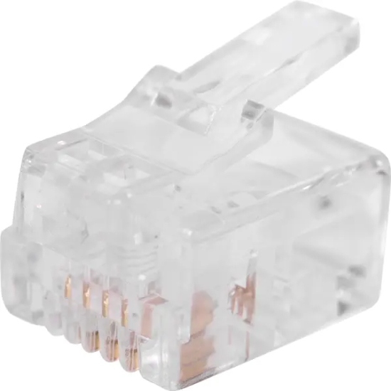 Коннектор RJ-11 6P4C 5 шт. цвет прозрачный