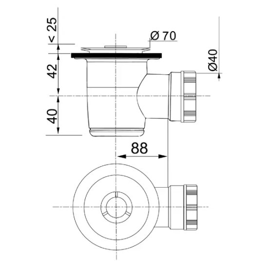 Сифон для душевого поддона Equation d 50 мм
