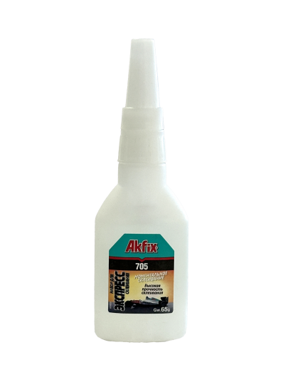 Суперклей - набор для экспресс склеивания Akfix 705 65 гр + 200 мл