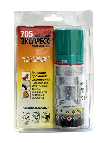 Суперклей - набор для экспресс склеивания Akfix 705 65 гр + 200 мл