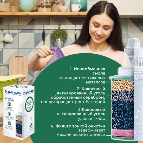 Кассета фильтрующая сменная Барьер Классик для жёсткой воды