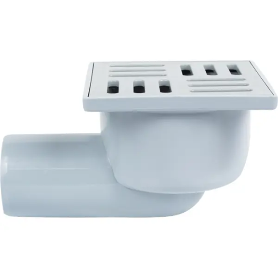 Трап для душа 100x100 мм гидрозатвор пластиковая решетка