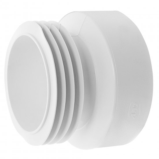 Манжета для унитаза прямая цвет белый