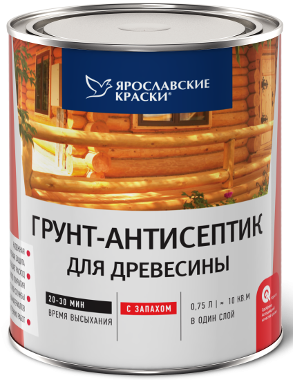 Грунтовка по дереву антисептическая Ярославские краски алкидная бесцветная 0.7 л