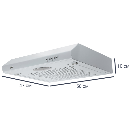 Вытяжка плоская Ore Oliver 50 см цвет белый