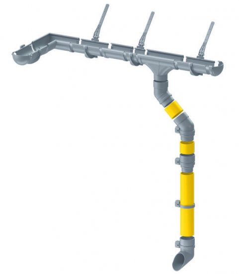 Труба водосточная Docke Premium пластиковая d85 мм 3 м графитовый серый RAL 7024