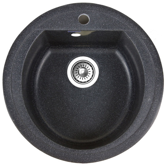 Мойка для кухни врезная Granfest Rondo GF-R 50x50 см глубина чаши 19 см мрамор цвет чёрный