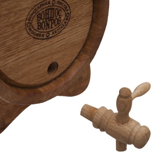 Жбан дубовый 3 л, на подставке с краном