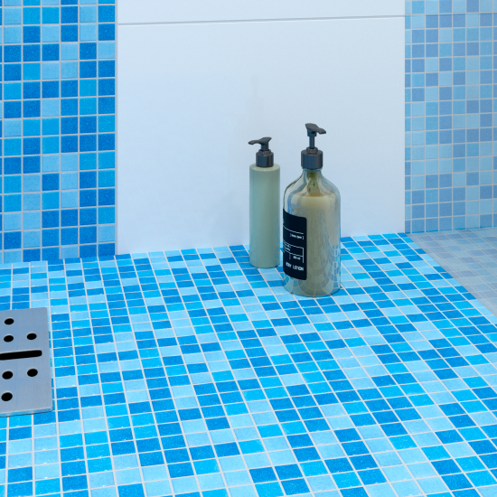 Мозаика стеклянная Artens Swam 32.7x32.7 см цвет голубой