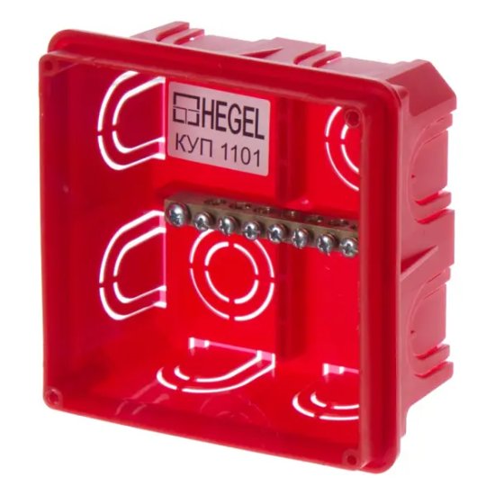 Распределительная коробка скрытая Hegel 90x90x48.5 10 вводов IP20 цвет серый