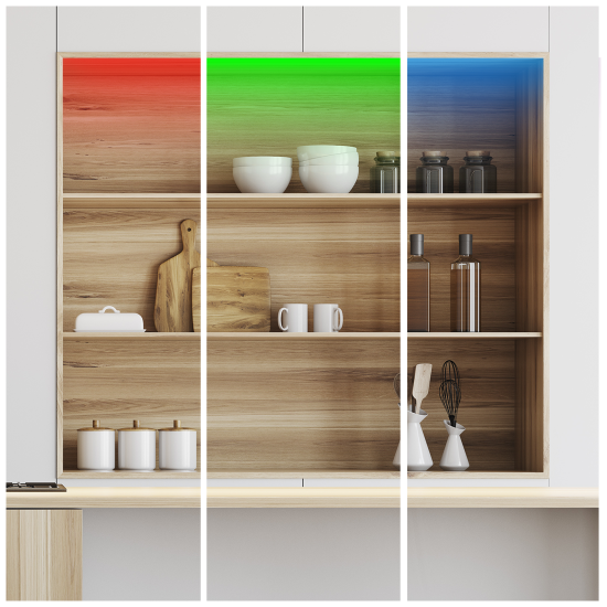 Комплект светодиодной ленты для контурной подсветки Apeyron SMD5050 12В 10 мм 3м 10 Вт/м 60диод/м 700 лм/м RGB