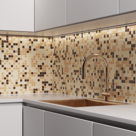 Мозаика стеклянная Artens Swam 32.7x32.7 см цвет бежево-коричневый