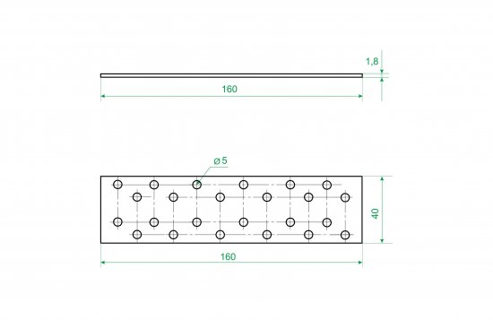 Пластина соединительная PS 160x40x1.8