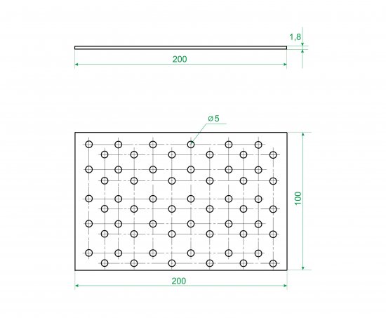 Пластина соединительная PS 200x100x1.8