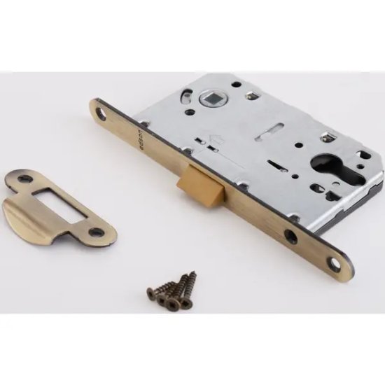 Защёлка под цилиндр под ключ 50-85 KEY с ключом сталь/пластик цвет бронза