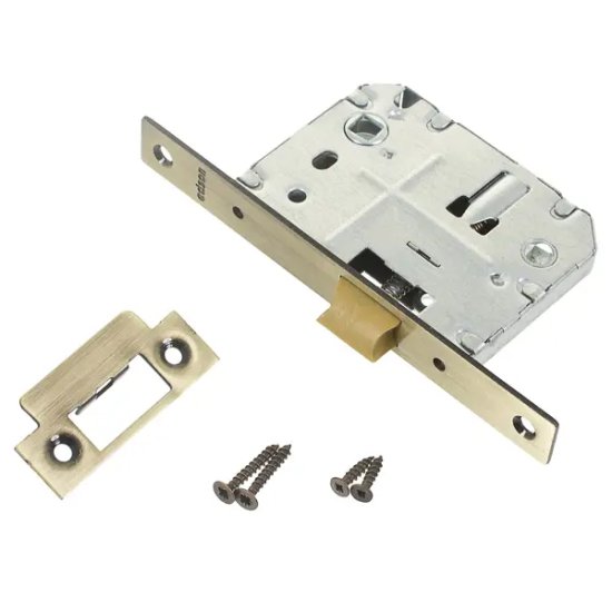 Защёлка сантехническая под фиксатор 50-70 сталь/пластик цвет бронза